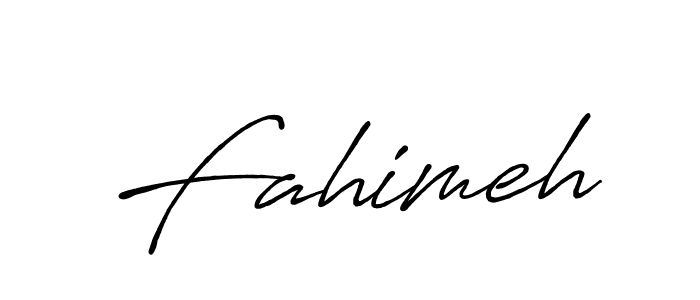 Design your own signature with our free online signature maker. With this signature software, you can create a handwritten (Antro_Vectra_Bolder) signature for name Fahimeh. Fahimeh signature style 7 images and pictures png