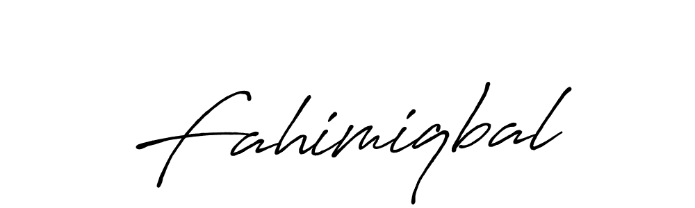 Create a beautiful signature design for name Fahimiqbal. With this signature (Antro_Vectra_Bolder) fonts, you can make a handwritten signature for free. Fahimiqbal signature style 7 images and pictures png