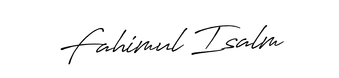 Design your own signature with our free online signature maker. With this signature software, you can create a handwritten (Antro_Vectra_Bolder) signature for name Fahimul Isalm. Fahimul Isalm signature style 7 images and pictures png