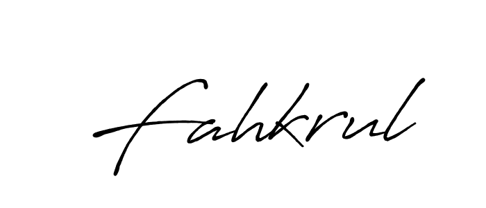 How to make Fahkrul name signature. Use Antro_Vectra_Bolder style for creating short signs online. This is the latest handwritten sign. Fahkrul signature style 7 images and pictures png