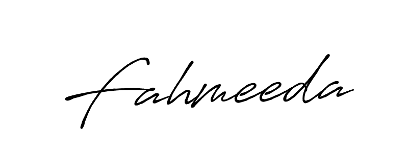 How to make Fahmeeda name signature. Use Antro_Vectra_Bolder style for creating short signs online. This is the latest handwritten sign. Fahmeeda signature style 7 images and pictures png