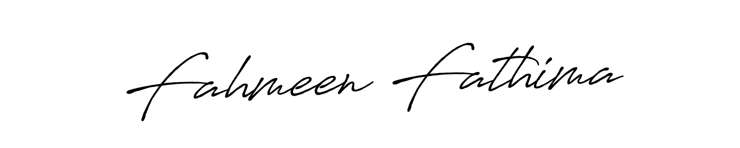 Make a beautiful signature design for name Fahmeen Fathima. With this signature (Antro_Vectra_Bolder) style, you can create a handwritten signature for free. Fahmeen Fathima signature style 7 images and pictures png