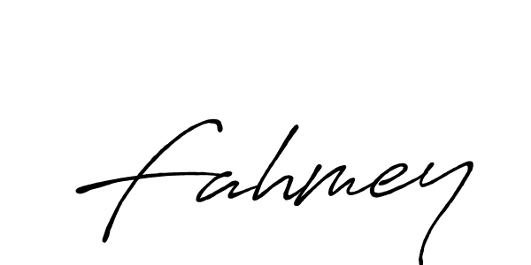 Use a signature maker to create a handwritten signature online. With this signature software, you can design (Antro_Vectra_Bolder) your own signature for name Fahmey. Fahmey signature style 7 images and pictures png