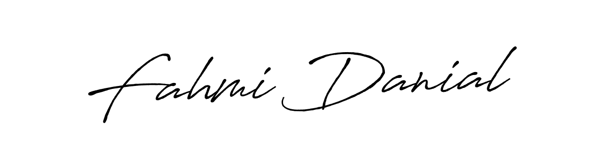 How to make Fahmi Danial signature? Antro_Vectra_Bolder is a professional autograph style. Create handwritten signature for Fahmi Danial name. Fahmi Danial signature style 7 images and pictures png