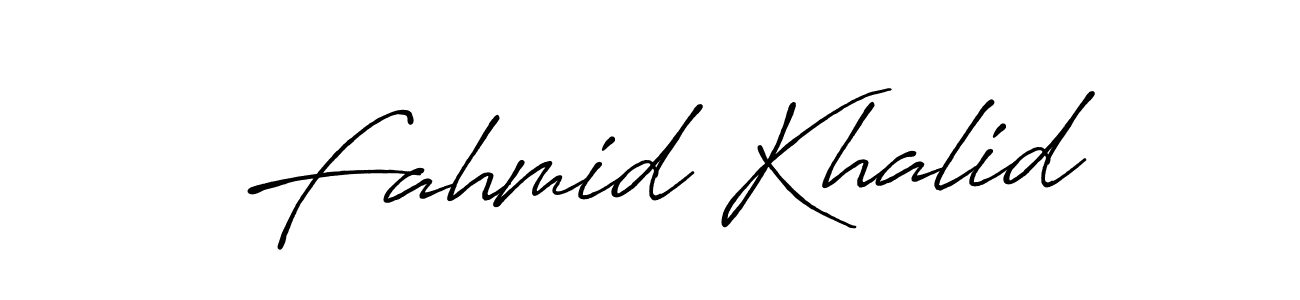 Also we have Fahmid Khalid name is the best signature style. Create professional handwritten signature collection using Antro_Vectra_Bolder autograph style. Fahmid Khalid signature style 7 images and pictures png