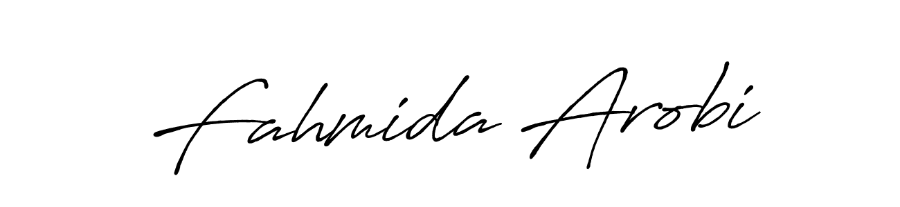 It looks lik you need a new signature style for name Fahmida Arobi. Design unique handwritten (Antro_Vectra_Bolder) signature with our free signature maker in just a few clicks. Fahmida Arobi signature style 7 images and pictures png