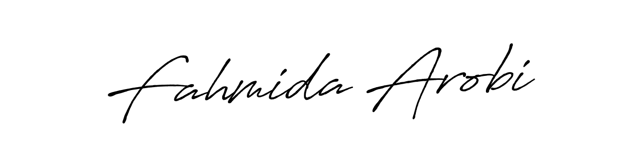 if you are searching for the best signature style for your name Fahmida Arobi. so please give up your signature search. here we have designed multiple signature styles  using Antro_Vectra_Bolder. Fahmida Arobi signature style 7 images and pictures png