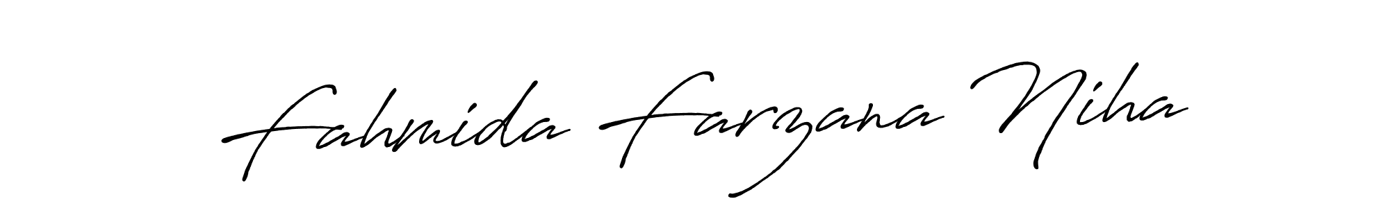 How to make Fahmida Farzana Niha signature? Antro_Vectra_Bolder is a professional autograph style. Create handwritten signature for Fahmida Farzana Niha name. Fahmida Farzana Niha signature style 7 images and pictures png