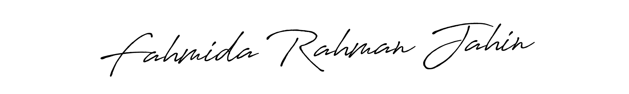 Create a beautiful signature design for name Fahmida Rahman Jahin. With this signature (Antro_Vectra_Bolder) fonts, you can make a handwritten signature for free. Fahmida Rahman Jahin signature style 7 images and pictures png