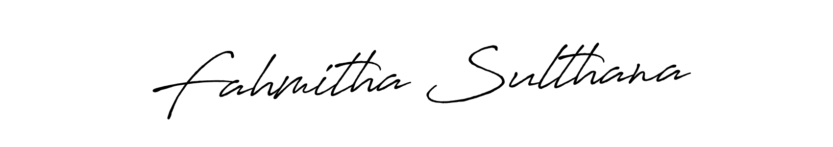 Make a beautiful signature design for name Fahmitha Sulthana. With this signature (Antro_Vectra_Bolder) style, you can create a handwritten signature for free. Fahmitha Sulthana signature style 7 images and pictures png