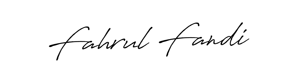 How to make Fahrul Fandi signature? Antro_Vectra_Bolder is a professional autograph style. Create handwritten signature for Fahrul Fandi name. Fahrul Fandi signature style 7 images and pictures png