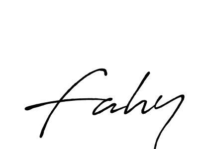 How to make Fahy name signature. Use Antro_Vectra_Bolder style for creating short signs online. This is the latest handwritten sign. Fahy signature style 7 images and pictures png