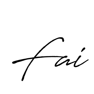 Use a signature maker to create a handwritten signature online. With this signature software, you can design (Antro_Vectra_Bolder) your own signature for name Fai. Fai signature style 7 images and pictures png