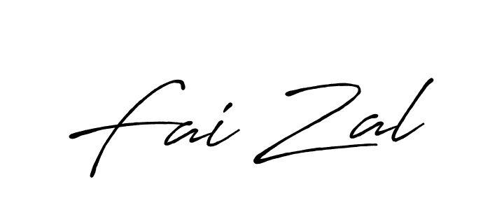 Make a beautiful signature design for name Fai Zal. With this signature (Antro_Vectra_Bolder) style, you can create a handwritten signature for free. Fai Zal signature style 7 images and pictures png