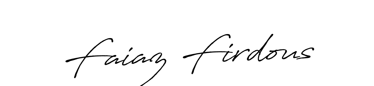 How to make Faiaz Firdous signature? Antro_Vectra_Bolder is a professional autograph style. Create handwritten signature for Faiaz Firdous name. Faiaz Firdous signature style 7 images and pictures png