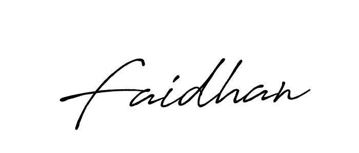 How to make Faidhan name signature. Use Antro_Vectra_Bolder style for creating short signs online. This is the latest handwritten sign. Faidhan signature style 7 images and pictures png