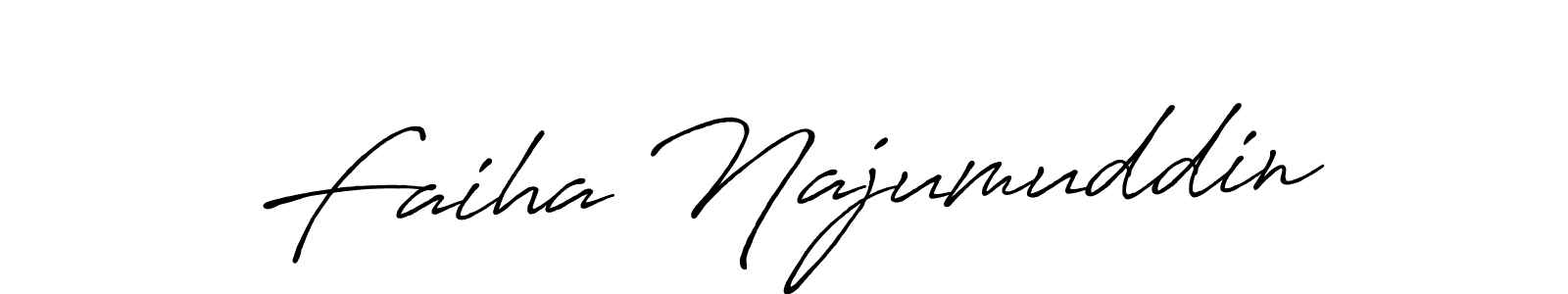 Also we have Faiha Najumuddin name is the best signature style. Create professional handwritten signature collection using Antro_Vectra_Bolder autograph style. Faiha Najumuddin signature style 7 images and pictures png