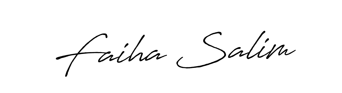 Create a beautiful signature design for name Faiha Salim. With this signature (Antro_Vectra_Bolder) fonts, you can make a handwritten signature for free. Faiha Salim signature style 7 images and pictures png