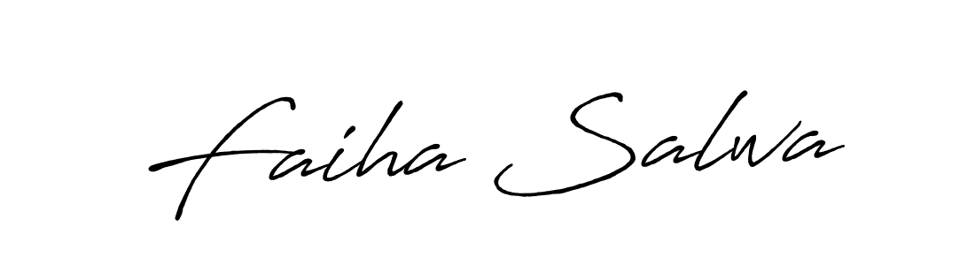 Use a signature maker to create a handwritten signature online. With this signature software, you can design (Antro_Vectra_Bolder) your own signature for name Faiha Salwa. Faiha Salwa signature style 7 images and pictures png