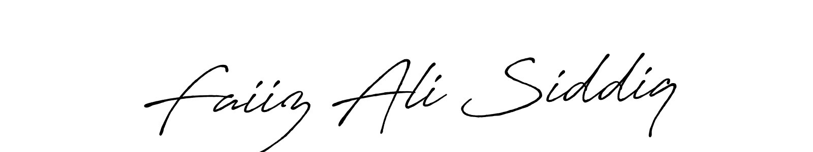 How to make Faiiz Ali Siddiq name signature. Use Antro_Vectra_Bolder style for creating short signs online. This is the latest handwritten sign. Faiiz Ali Siddiq signature style 7 images and pictures png