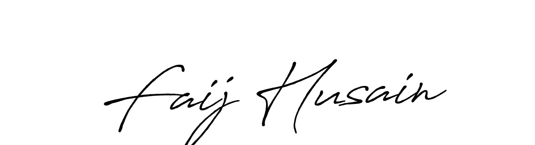 Also we have Faij Husain name is the best signature style. Create professional handwritten signature collection using Antro_Vectra_Bolder autograph style. Faij Husain signature style 7 images and pictures png