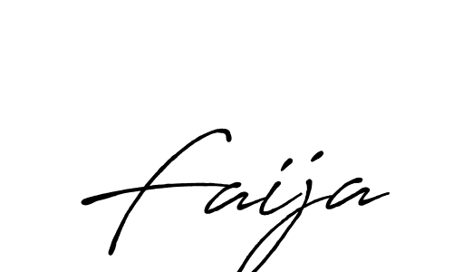 Make a beautiful signature design for name Faija. With this signature (Antro_Vectra_Bolder) style, you can create a handwritten signature for free. Faija signature style 7 images and pictures png