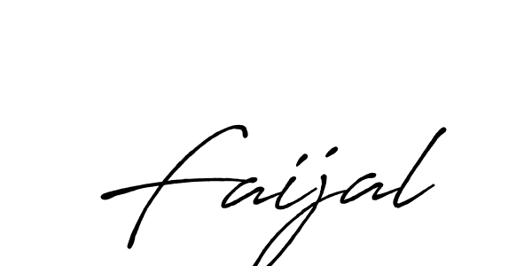 How to make Faijal signature? Antro_Vectra_Bolder is a professional autograph style. Create handwritten signature for Faijal name. Faijal signature style 7 images and pictures png