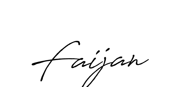 Make a beautiful signature design for name Faijan. With this signature (Antro_Vectra_Bolder) style, you can create a handwritten signature for free. Faijan signature style 7 images and pictures png