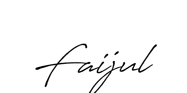 Create a beautiful signature design for name Faijul. With this signature (Antro_Vectra_Bolder) fonts, you can make a handwritten signature for free. Faijul signature style 7 images and pictures png