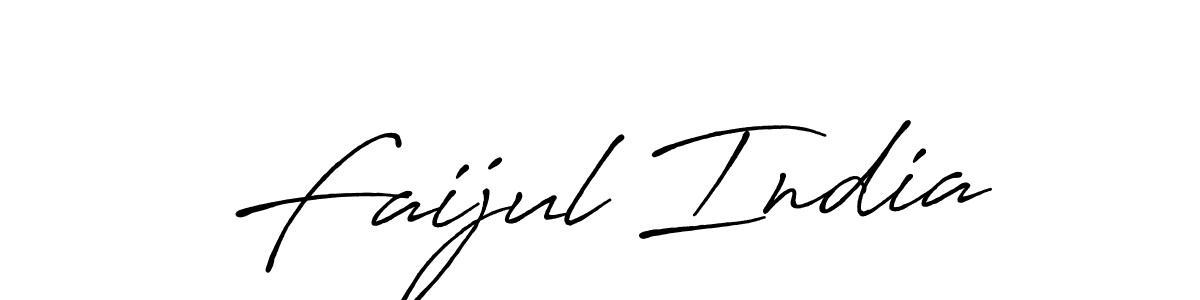 Create a beautiful signature design for name Faijul India. With this signature (Antro_Vectra_Bolder) fonts, you can make a handwritten signature for free. Faijul India signature style 7 images and pictures png