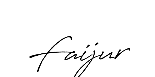 Make a beautiful signature design for name Faijur. With this signature (Antro_Vectra_Bolder) style, you can create a handwritten signature for free. Faijur signature style 7 images and pictures png