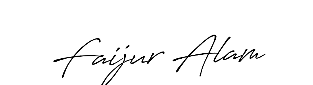 How to make Faijur Alam name signature. Use Antro_Vectra_Bolder style for creating short signs online. This is the latest handwritten sign. Faijur Alam signature style 7 images and pictures png