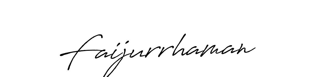 Design your own signature with our free online signature maker. With this signature software, you can create a handwritten (Antro_Vectra_Bolder) signature for name Faijurrhaman. Faijurrhaman signature style 7 images and pictures png