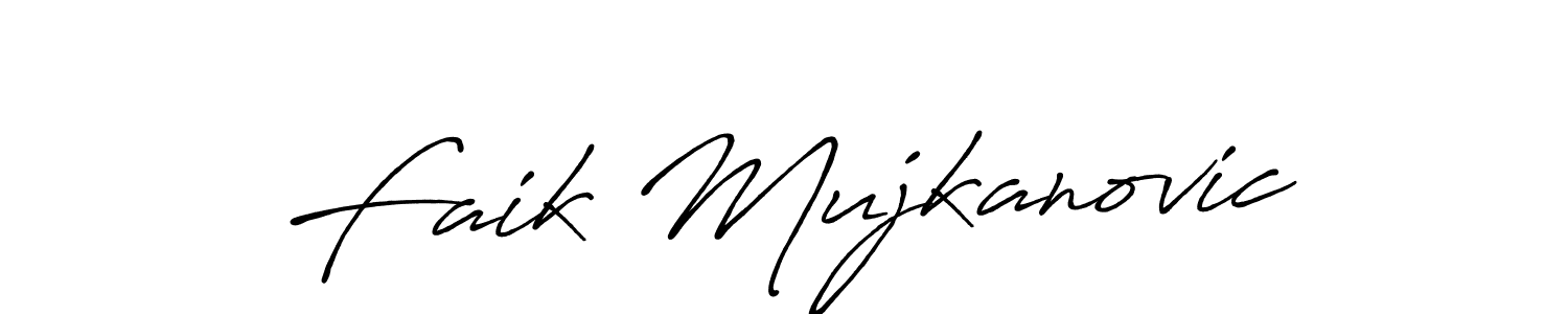 if you are searching for the best signature style for your name Faik Mujkanovic. so please give up your signature search. here we have designed multiple signature styles  using Antro_Vectra_Bolder. Faik Mujkanovic signature style 7 images and pictures png