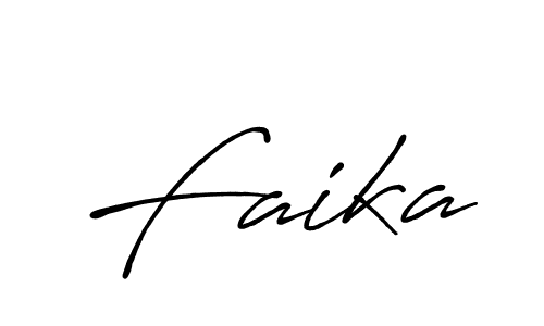 How to make Faika name signature. Use Antro_Vectra_Bolder style for creating short signs online. This is the latest handwritten sign. Faika signature style 7 images and pictures png