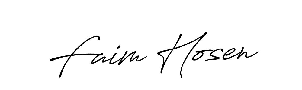 Design your own signature with our free online signature maker. With this signature software, you can create a handwritten (Antro_Vectra_Bolder) signature for name Faim Hosen. Faim Hosen signature style 7 images and pictures png