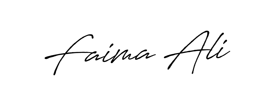 Design your own signature with our free online signature maker. With this signature software, you can create a handwritten (Antro_Vectra_Bolder) signature for name Faima Ali. Faima Ali signature style 7 images and pictures png