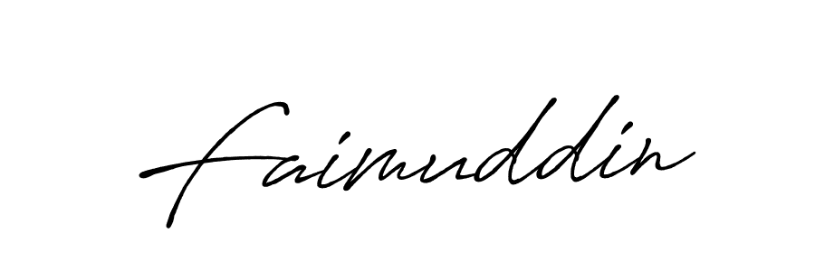 Design your own signature with our free online signature maker. With this signature software, you can create a handwritten (Antro_Vectra_Bolder) signature for name Faimuddin. Faimuddin signature style 7 images and pictures png