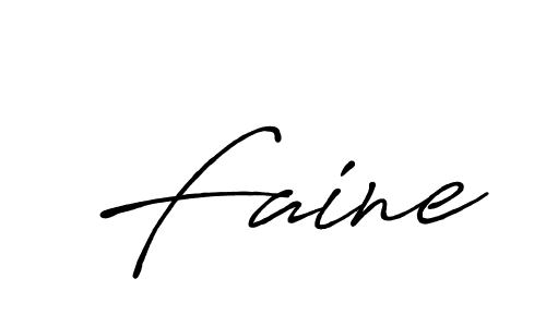 How to make Faine name signature. Use Antro_Vectra_Bolder style for creating short signs online. This is the latest handwritten sign. Faine signature style 7 images and pictures png