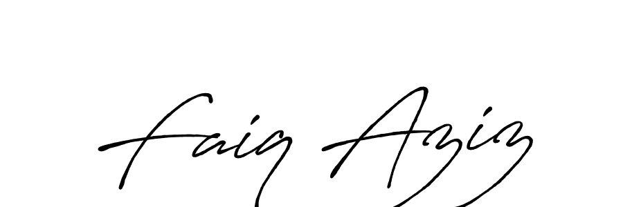 This is the best signature style for the Faiq Aziz name. Also you like these signature font (Antro_Vectra_Bolder). Mix name signature. Faiq Aziz signature style 7 images and pictures png