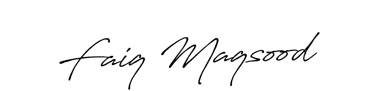 Similarly Antro_Vectra_Bolder is the best handwritten signature design. Signature creator online .You can use it as an online autograph creator for name Faiq Maqsood. Faiq Maqsood signature style 7 images and pictures png