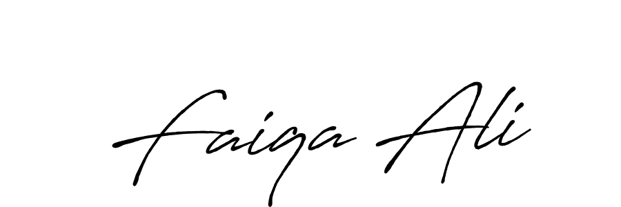 Make a beautiful signature design for name Faiqa Ali. With this signature (Antro_Vectra_Bolder) style, you can create a handwritten signature for free. Faiqa Ali signature style 7 images and pictures png