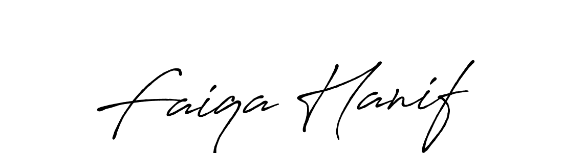 How to make Faiqa Hanif name signature. Use Antro_Vectra_Bolder style for creating short signs online. This is the latest handwritten sign. Faiqa Hanif signature style 7 images and pictures png