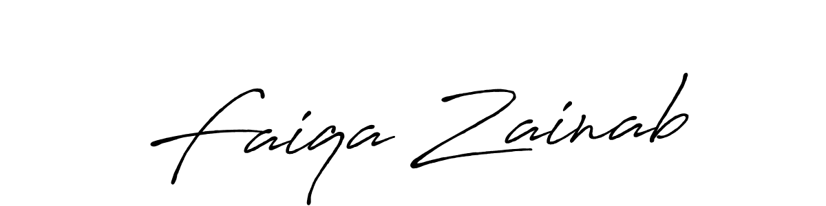 Use a signature maker to create a handwritten signature online. With this signature software, you can design (Antro_Vectra_Bolder) your own signature for name Faiqa Zainab. Faiqa Zainab signature style 7 images and pictures png