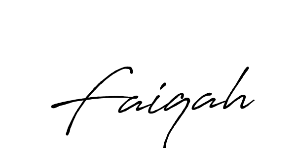 Make a beautiful signature design for name Faiqah. With this signature (Antro_Vectra_Bolder) style, you can create a handwritten signature for free. Faiqah signature style 7 images and pictures png