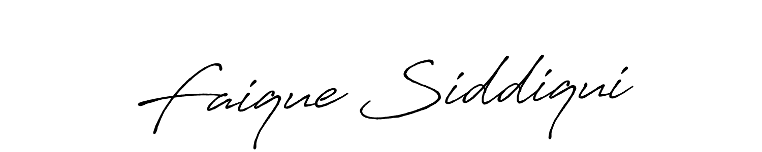Also we have Faique Siddiqui name is the best signature style. Create professional handwritten signature collection using Antro_Vectra_Bolder autograph style. Faique Siddiqui signature style 7 images and pictures png