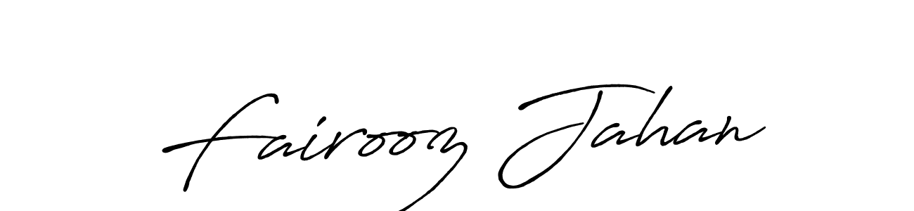 Create a beautiful signature design for name Fairooz Jahan. With this signature (Antro_Vectra_Bolder) fonts, you can make a handwritten signature for free. Fairooz Jahan signature style 7 images and pictures png