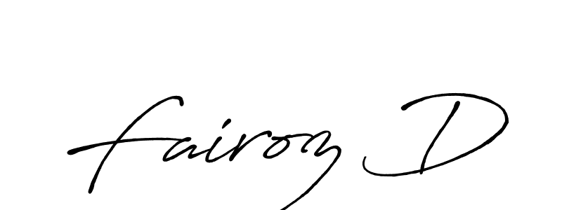 How to make Fairoz D name signature. Use Antro_Vectra_Bolder style for creating short signs online. This is the latest handwritten sign. Fairoz D signature style 7 images and pictures png