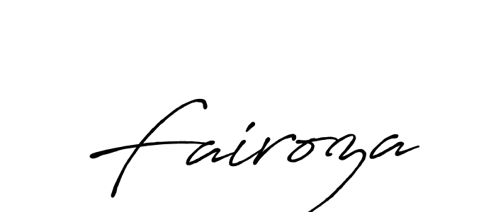 How to make Fairoza signature? Antro_Vectra_Bolder is a professional autograph style. Create handwritten signature for Fairoza name. Fairoza signature style 7 images and pictures png
