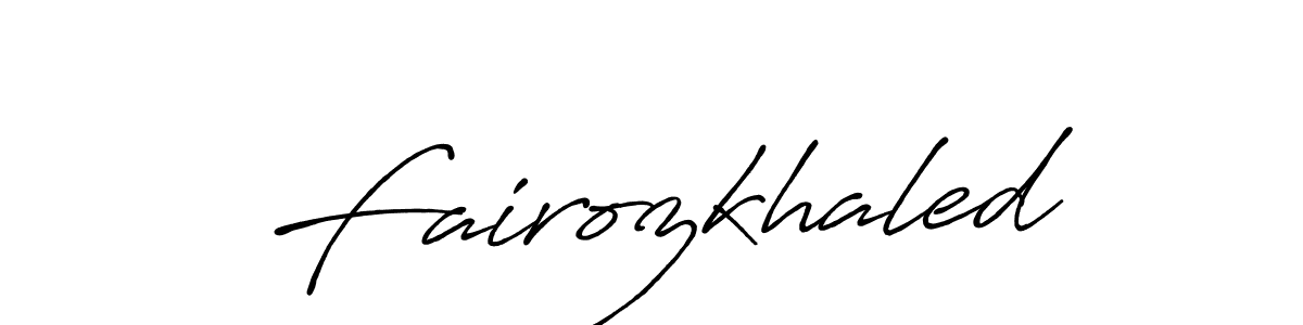 How to make Fairozkhaled signature? Antro_Vectra_Bolder is a professional autograph style. Create handwritten signature for Fairozkhaled name. Fairozkhaled signature style 7 images and pictures png